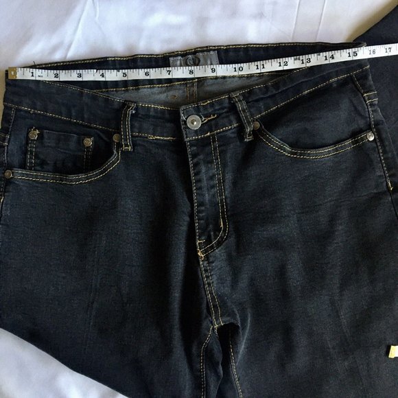 House Of Lords Black Slim Straight Jeans W 34 L‎ 30.5 5 pocket - Picture 6 of 9